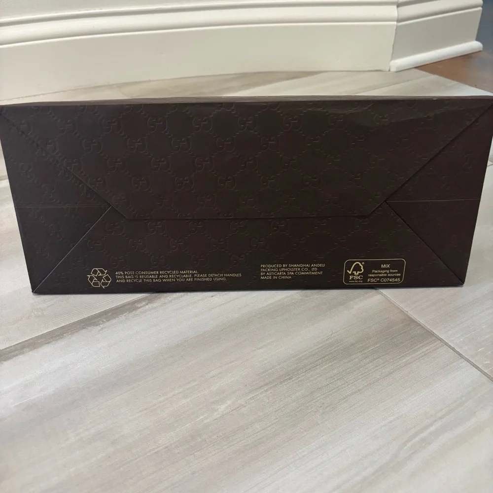Gucci Large Brown Paper Shopping Bag